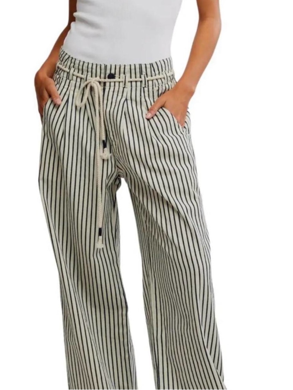 We The Free Dakota Striped Jeans Size Small